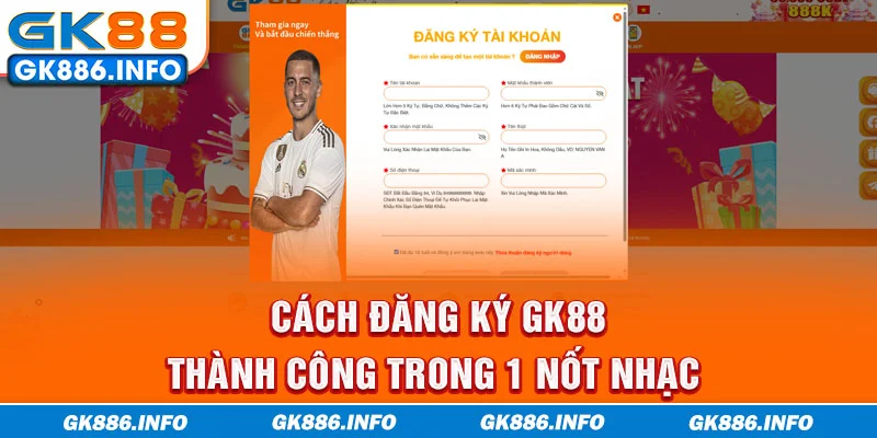 Cách đăng ký GK88 thành công trong 1 nốt nhạc